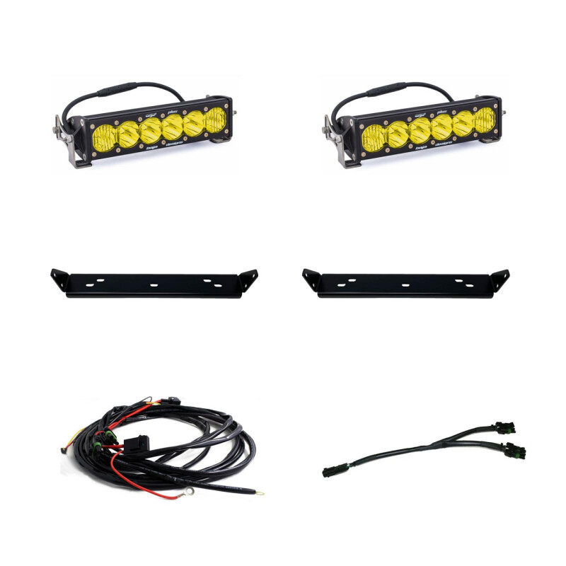 Ford Raptor Light Bar - Behind Grill - Baja Designs - OnX6 - Amber - `21-`27
